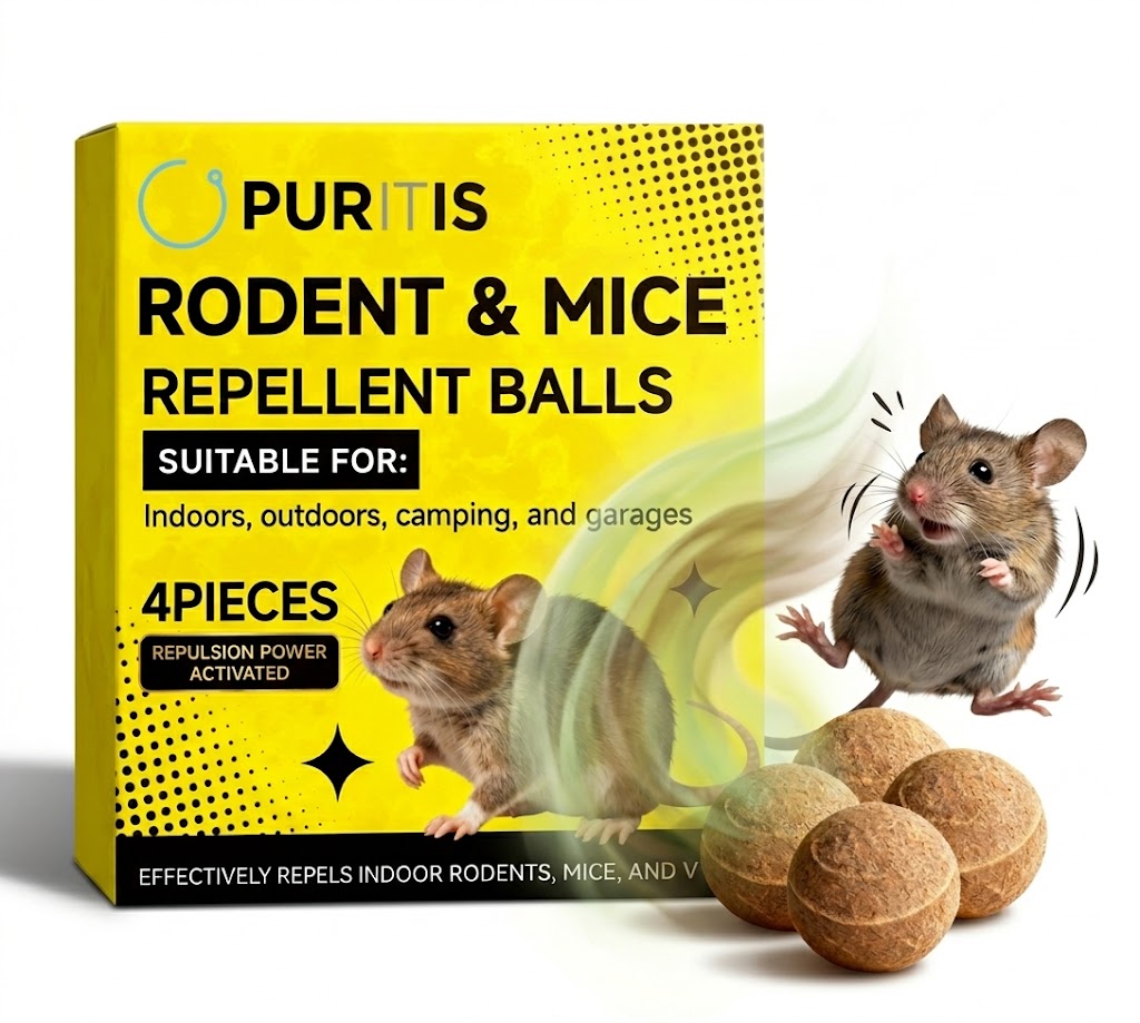 Set de 4 Bile Anti-Soareci cu Menta – Solutia Naturala, Sigura pentru Copii si Animale
