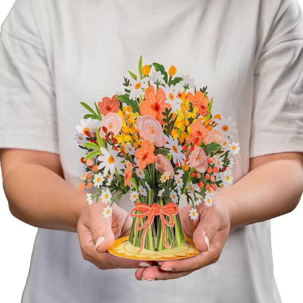 Felicitare 3D Pop-Up cu Buchet de Flori