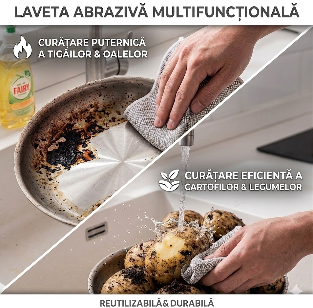 Set 3 lavete din fibra abraziva